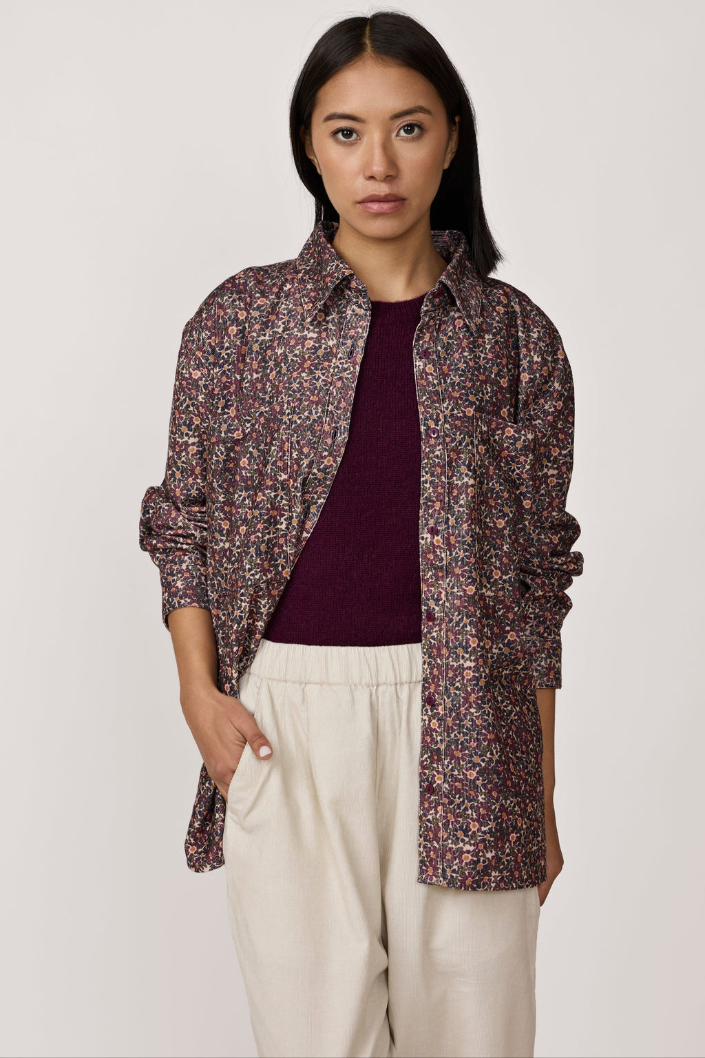 LAUDE the Label Washed Denim Boyfriend Shirt