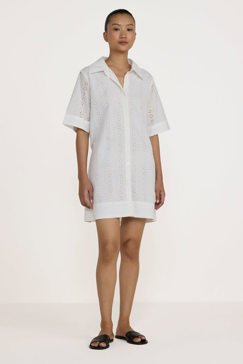 Classic Shirt Dress - Ivory Lace LAUDE the Label Classic Shirt Dress - Ivory Lace LAUDE the Label