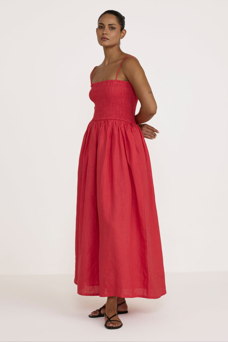 open lace back dress All of Sinners Red Slip Dress main image 0