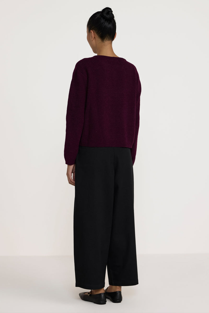 Classic Cardigan - Berry