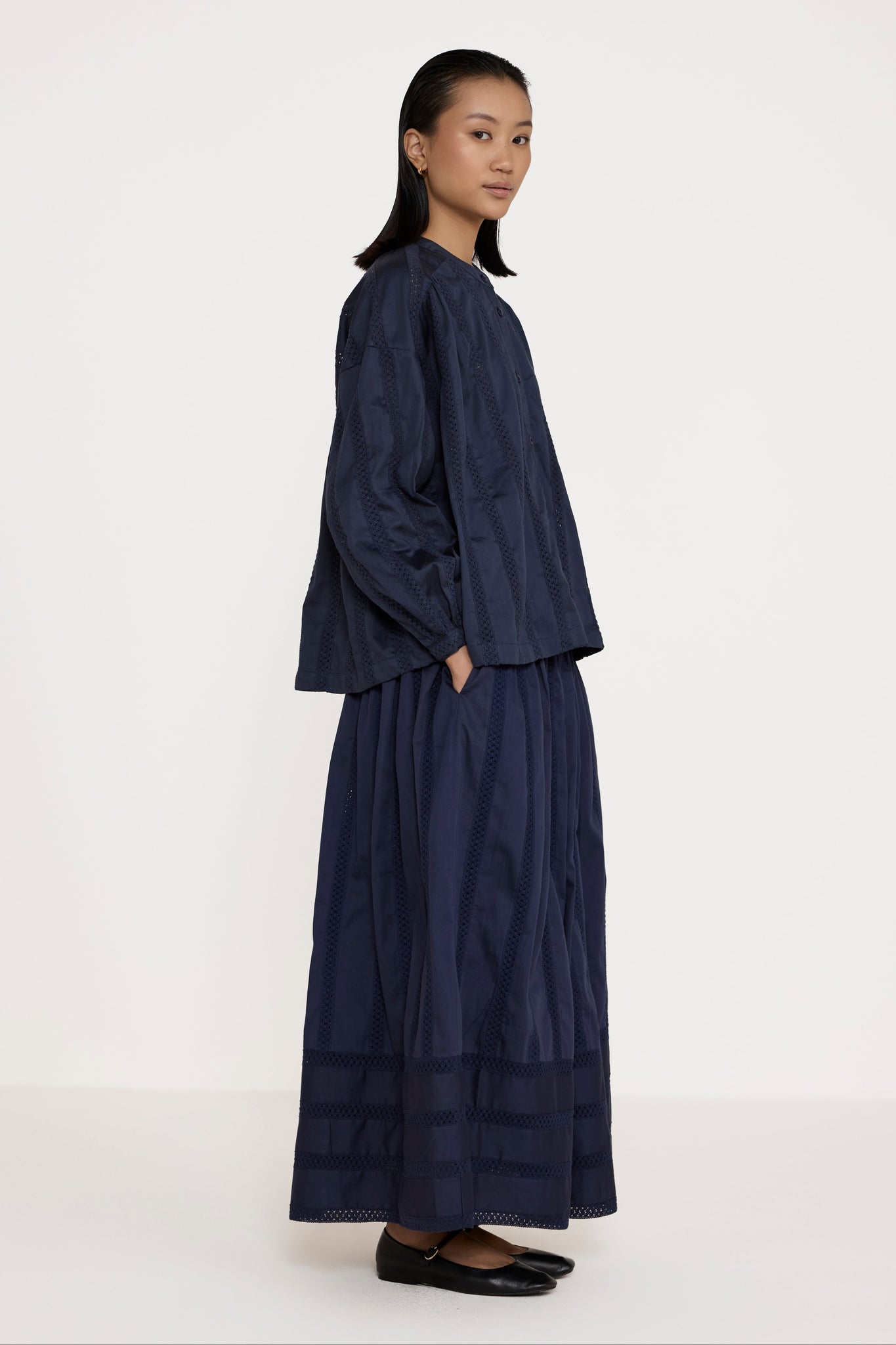 Francoise Top - Navy Lace