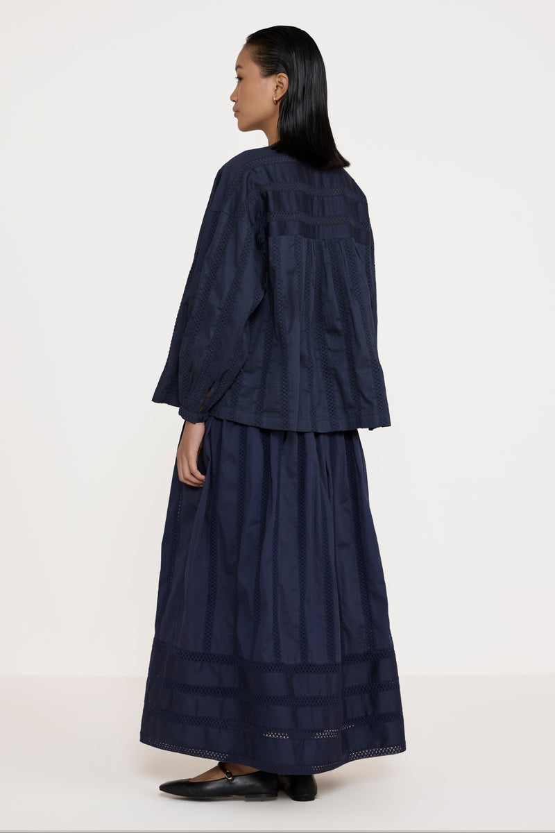 Francoise Top - Navy Lace