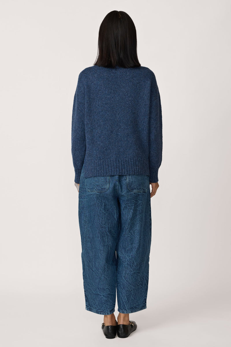 Totto Mock Turtleneck Sweater - Aegean Blue
