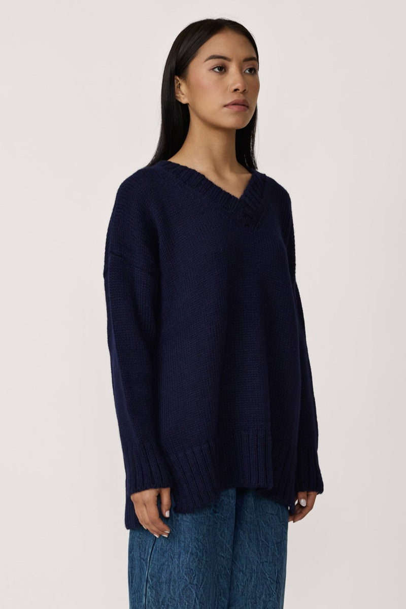 Oversized Alpaca Sweater - Midnight