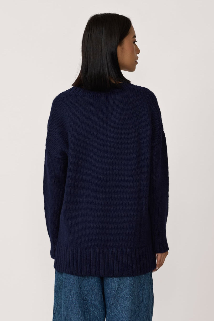 Oversized Alpaca Sweater - Midnight