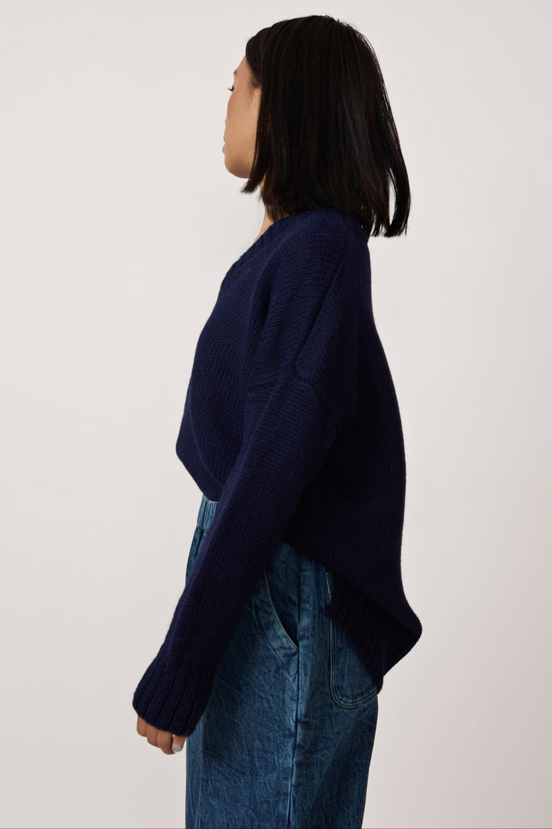 Oversized Alpaca Sweater - Midnight
