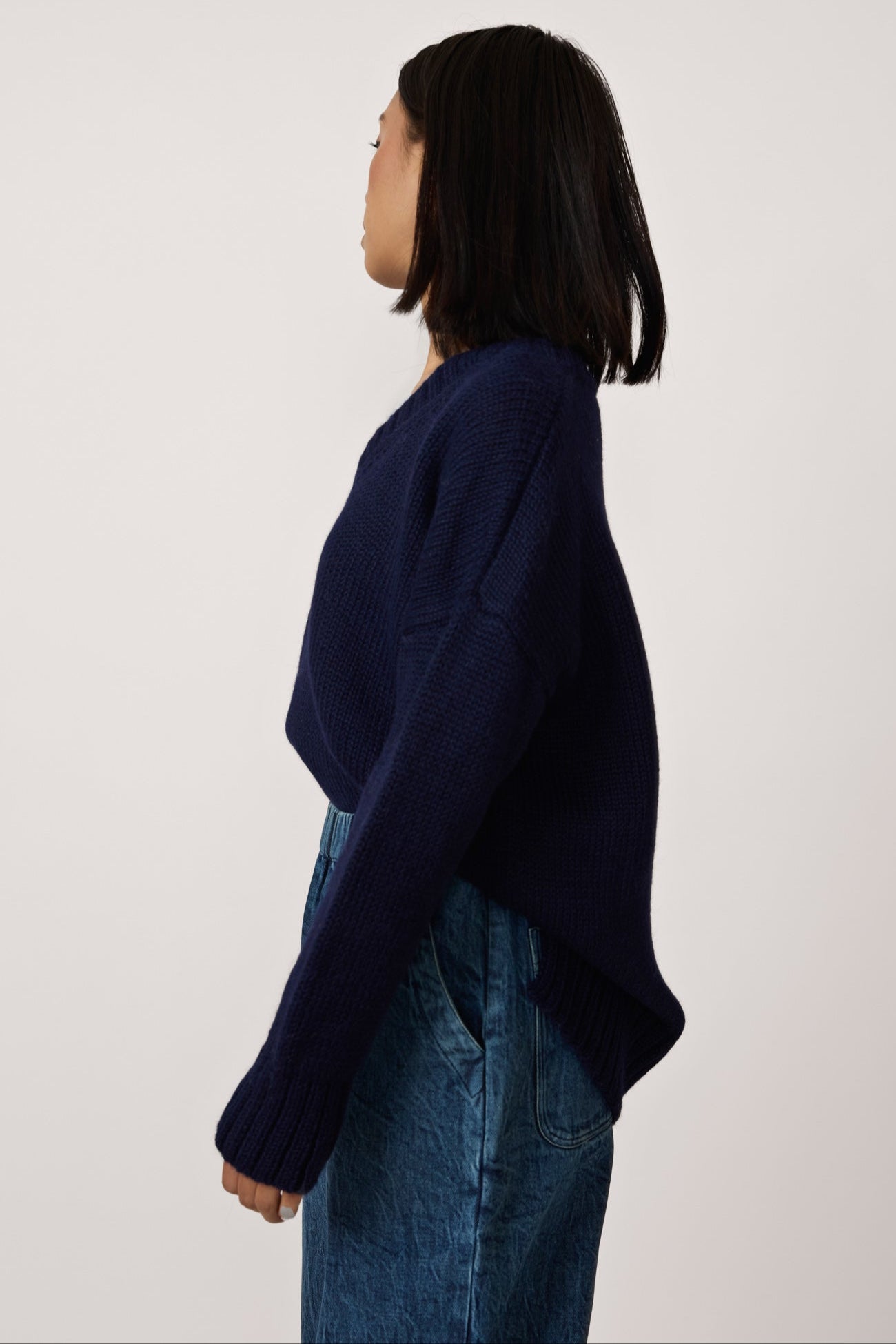 Oversized Alpaca Sweater - Midnight
