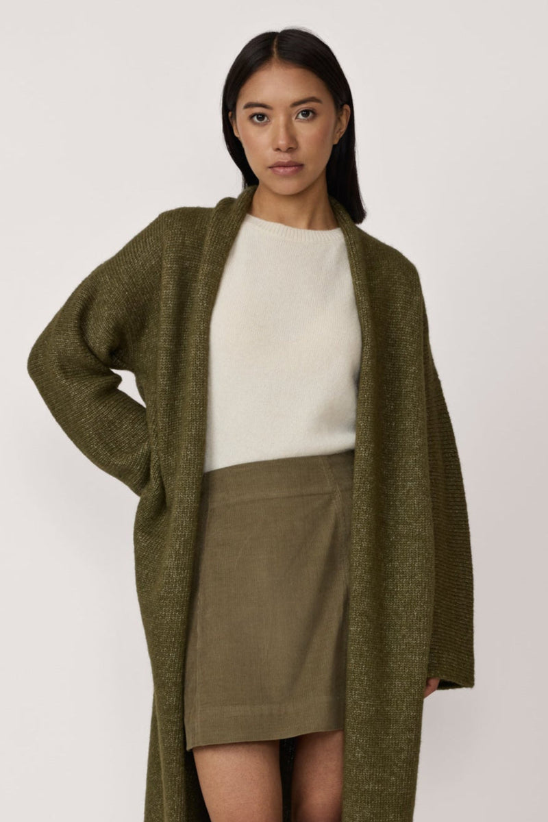 Classic Mini Skirt - Olive Corduroy