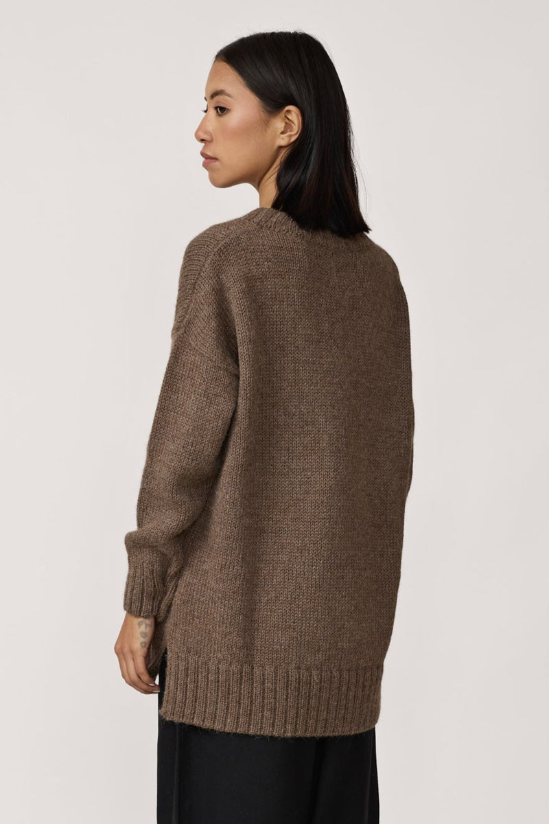Oversized Alpaca Sweater - Nutty Brown