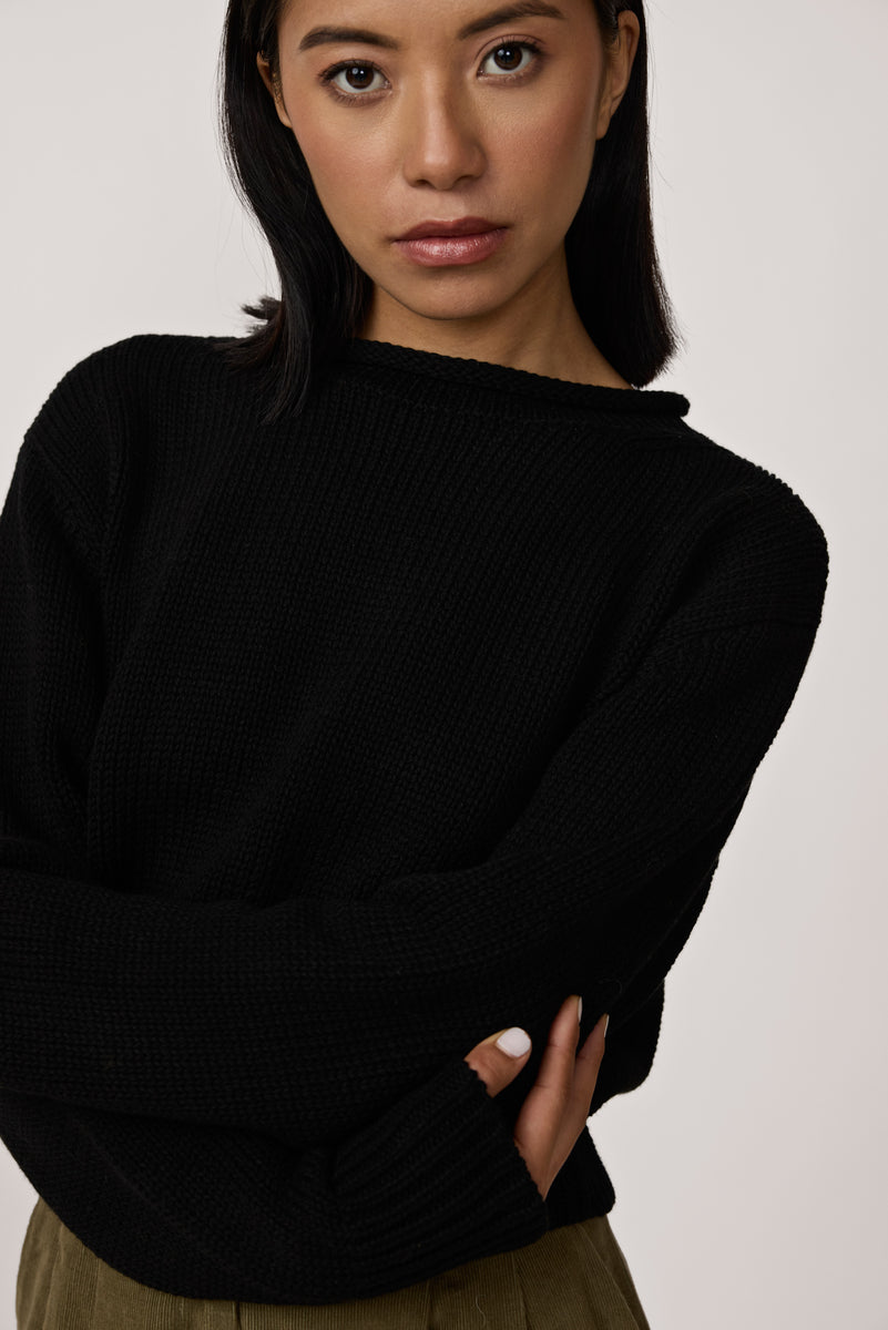 Mare Rolled Neck Sweater - Black