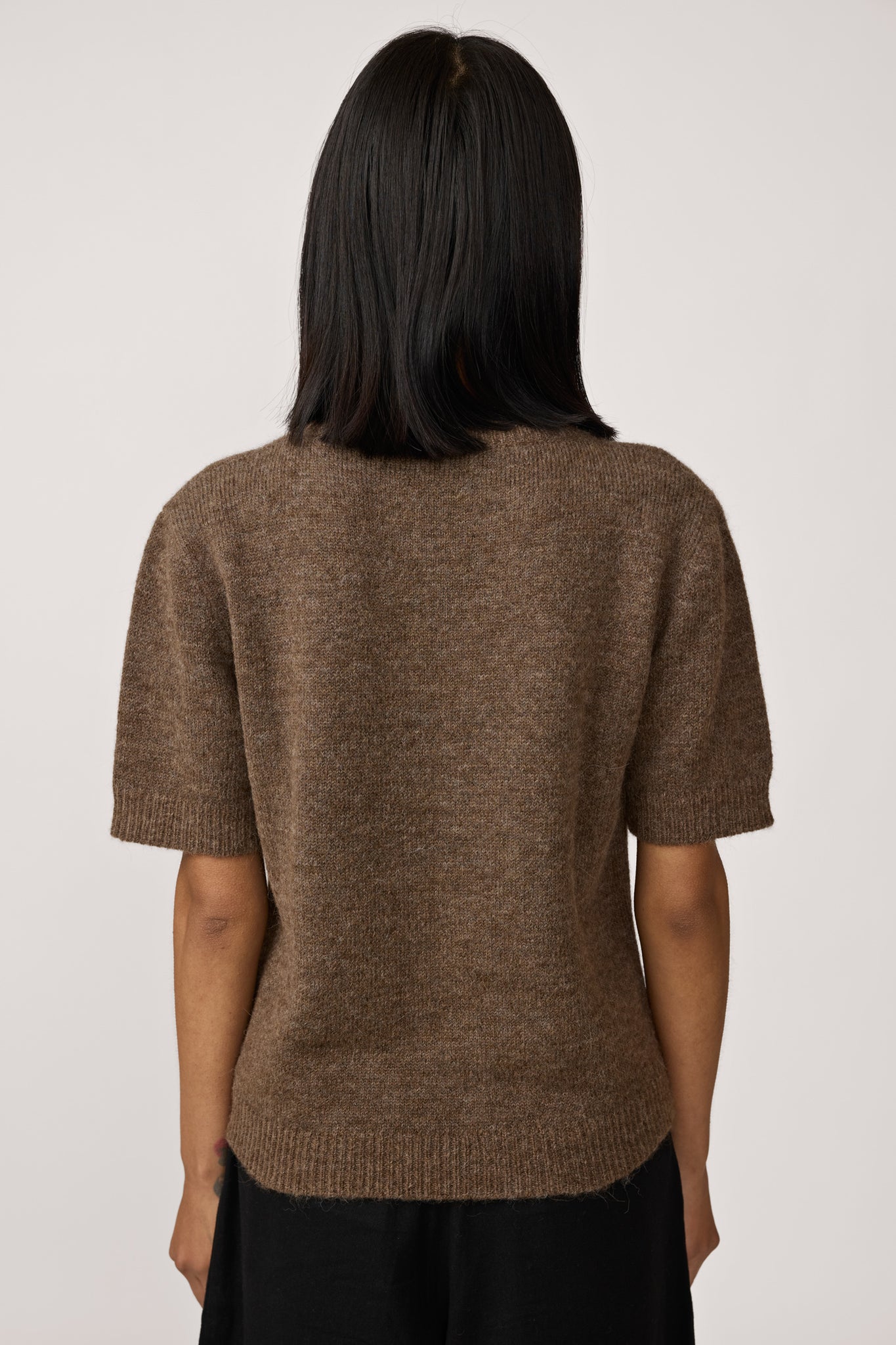 Row Sweater Tee - Nutty Brown