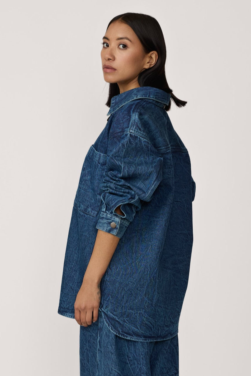 Boyfriend Shirt - Washed Denim