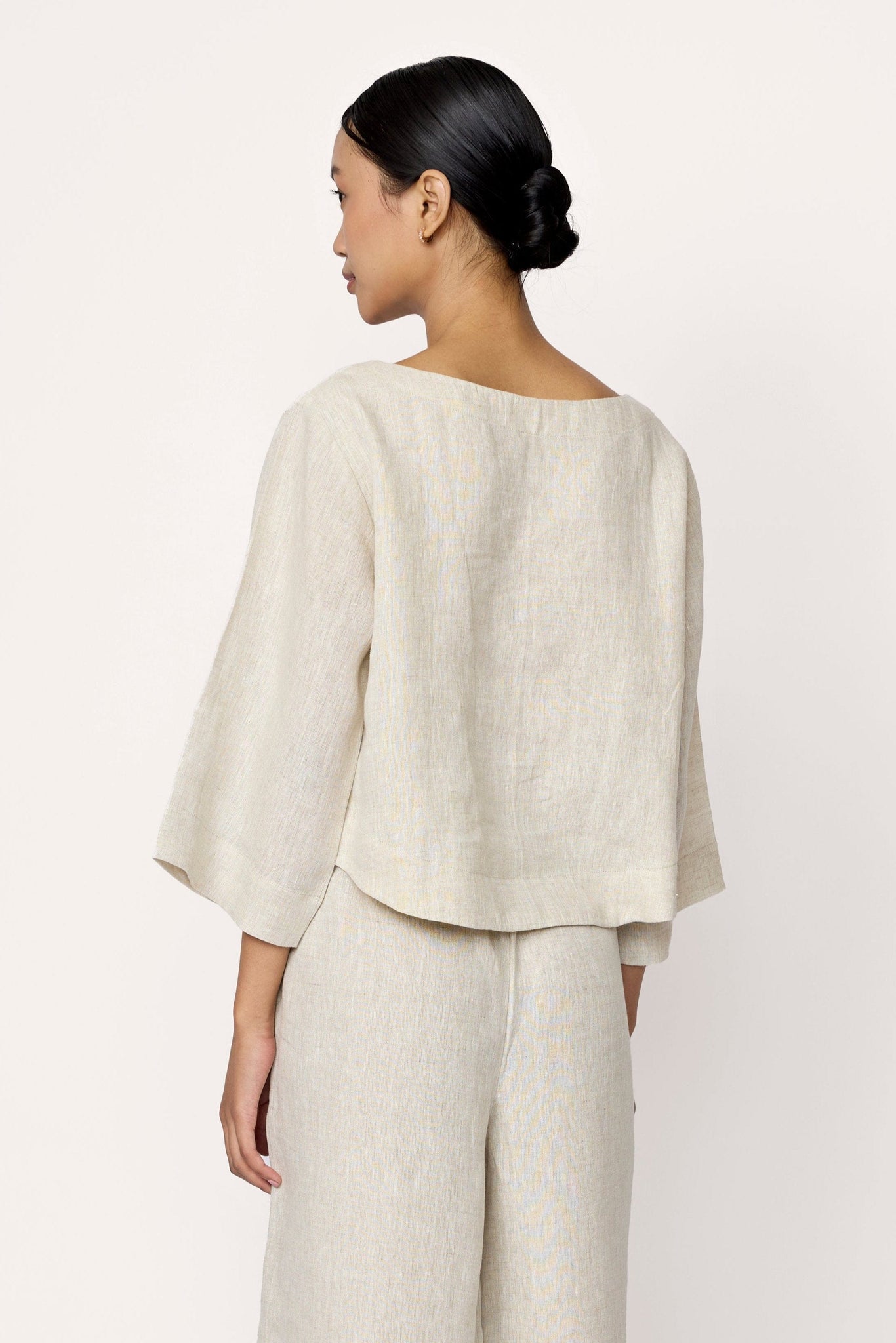 Popover Top - Natural Linen