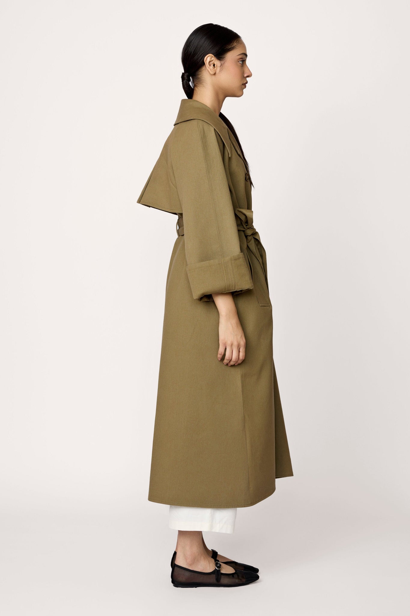 Marin Trench Coat - Olive Branch