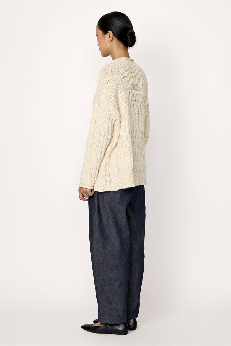 Heritage Fisherman Sweater - Ivory