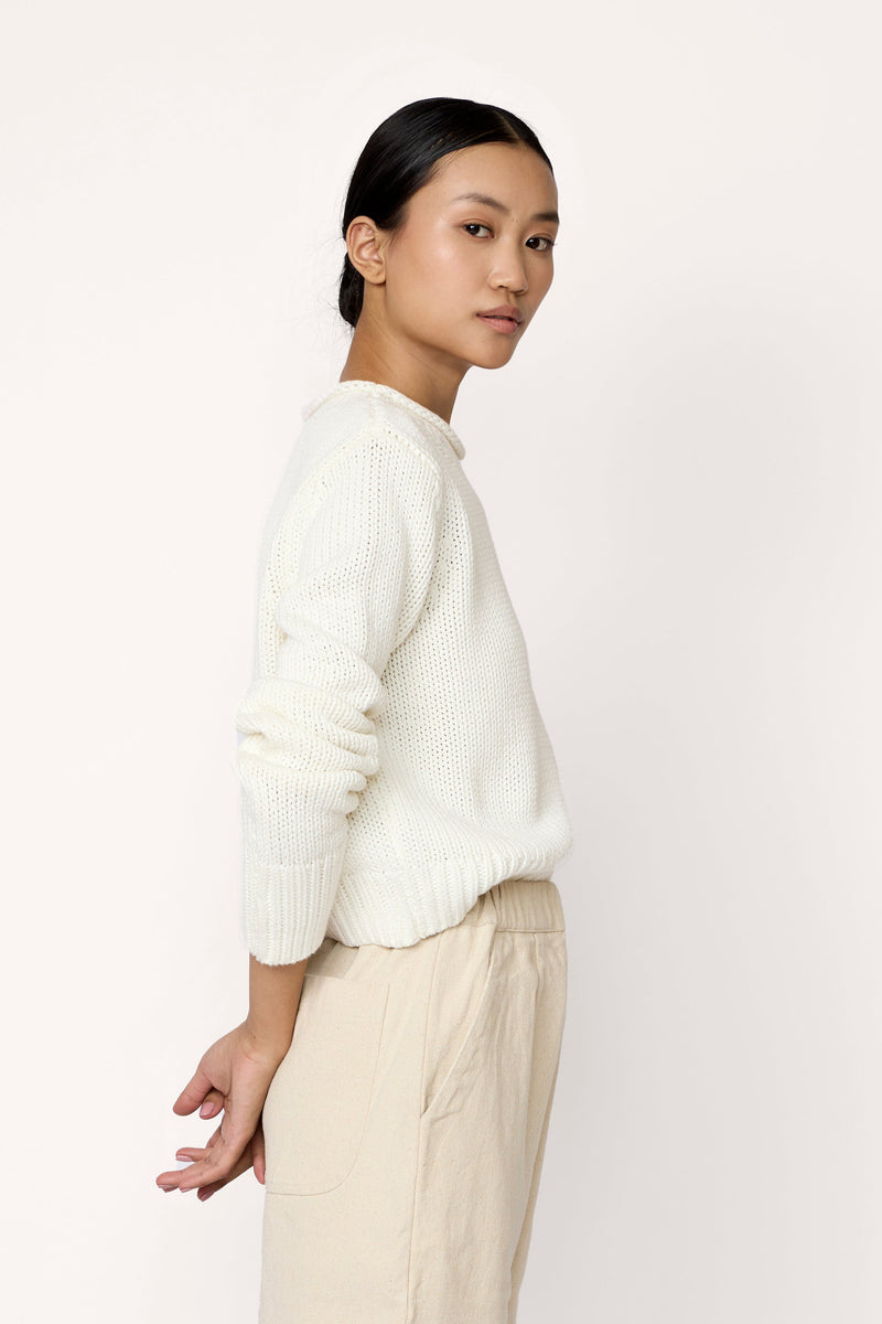 Mare Rolled Neck Sweater - Ivory