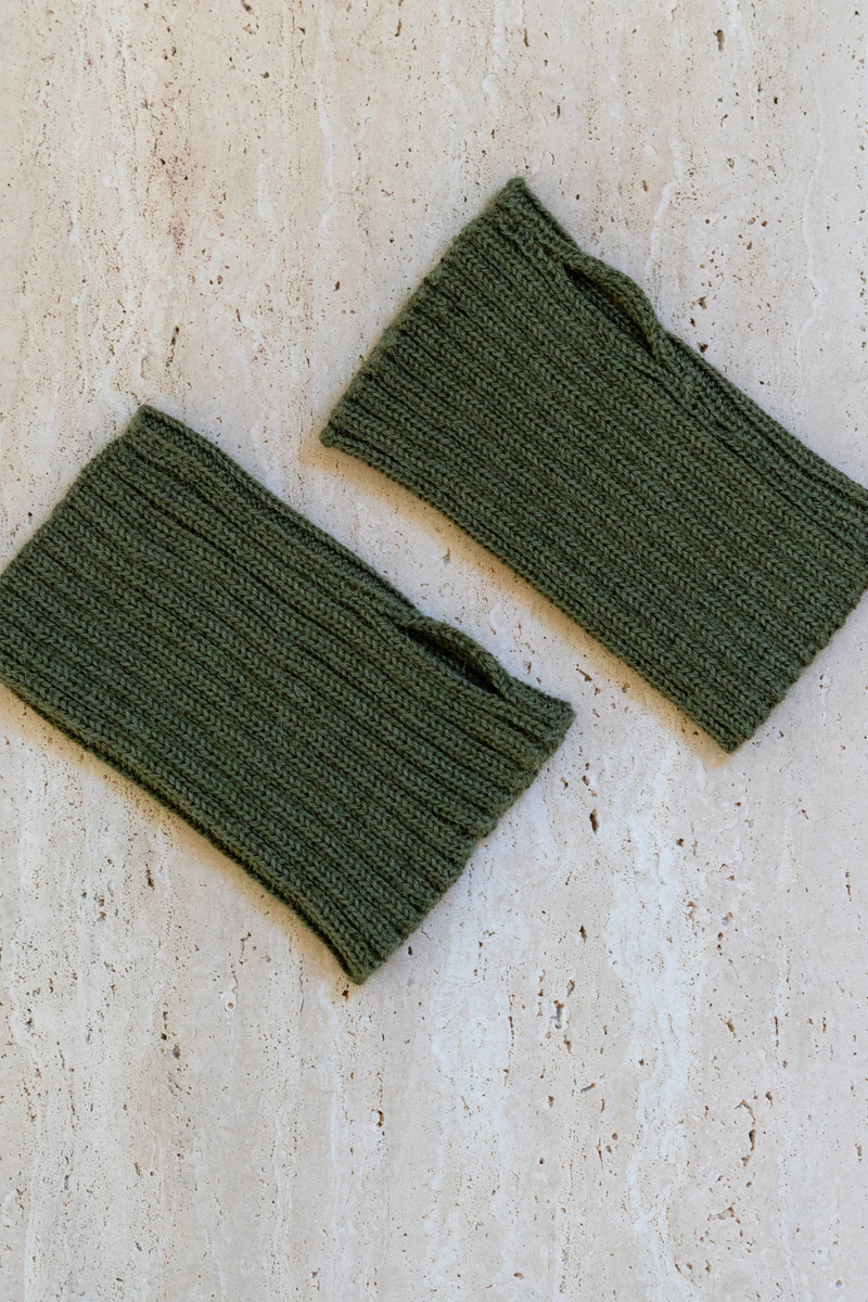 Sloane Open Mittens - Olive