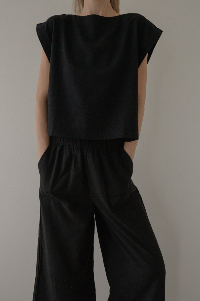 Everyday Top - Black Cotton