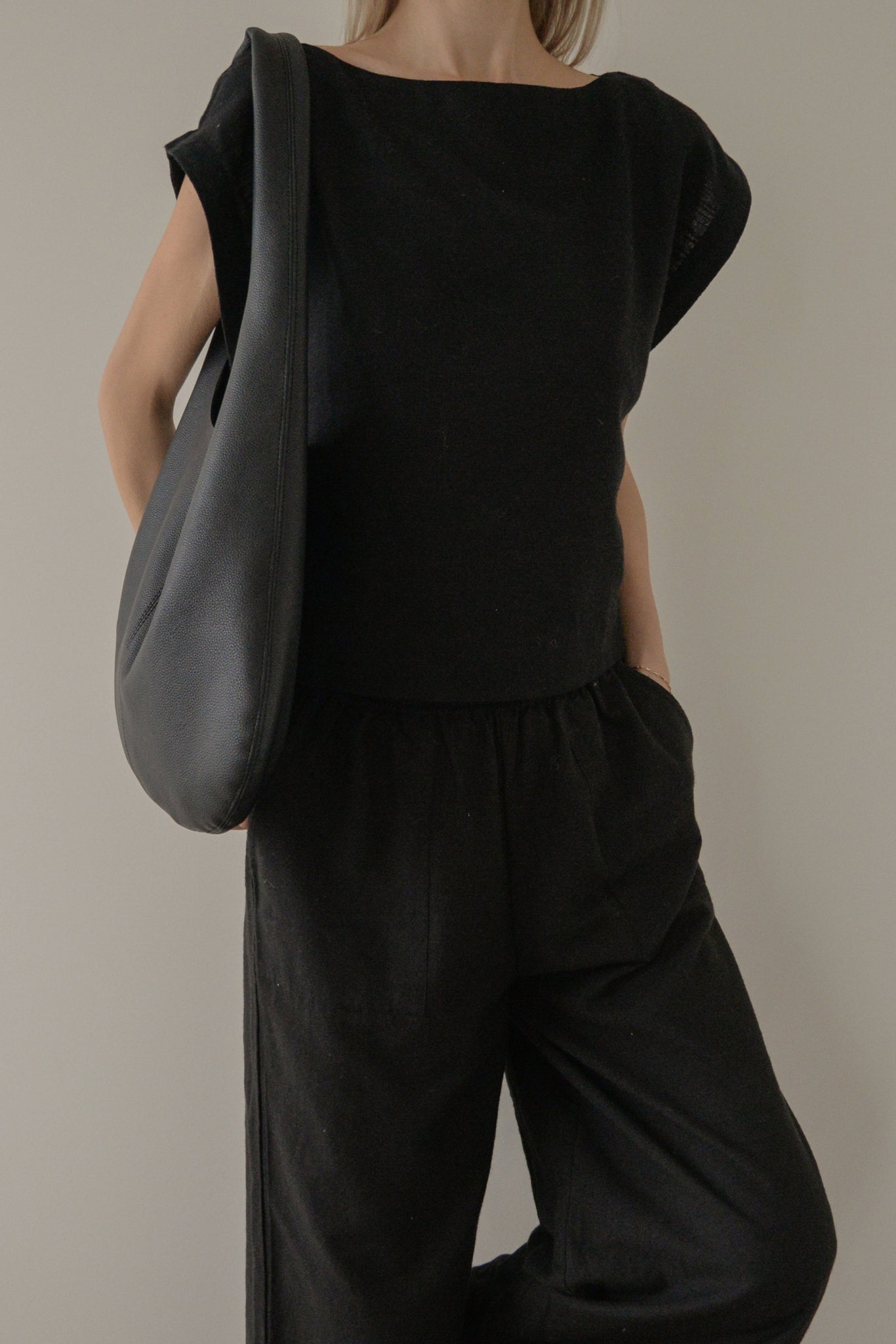 Everyday Pant - Black Cotton