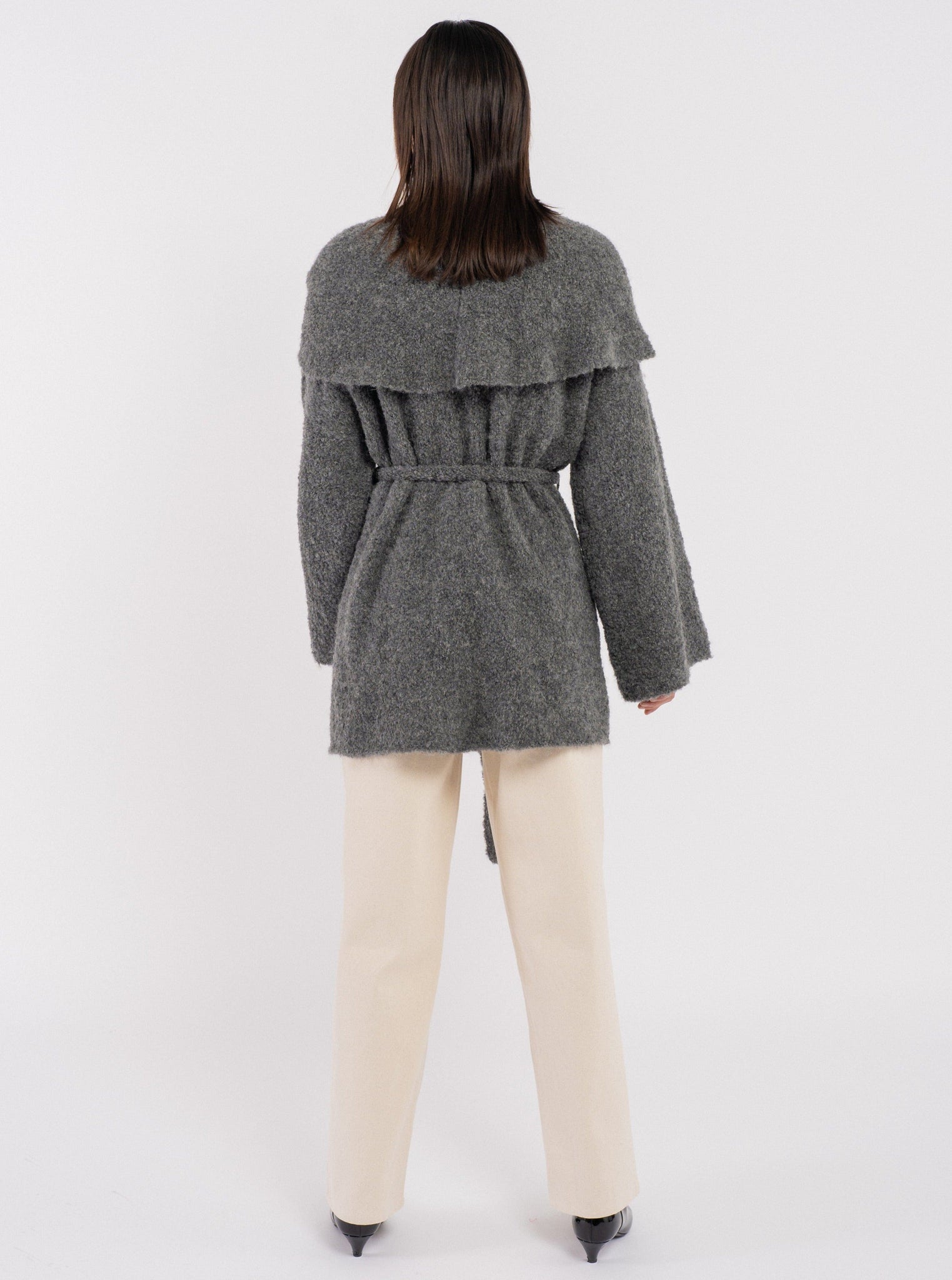 Canyon Wrap Sweater Coat - Charcoal Grey - pre-order