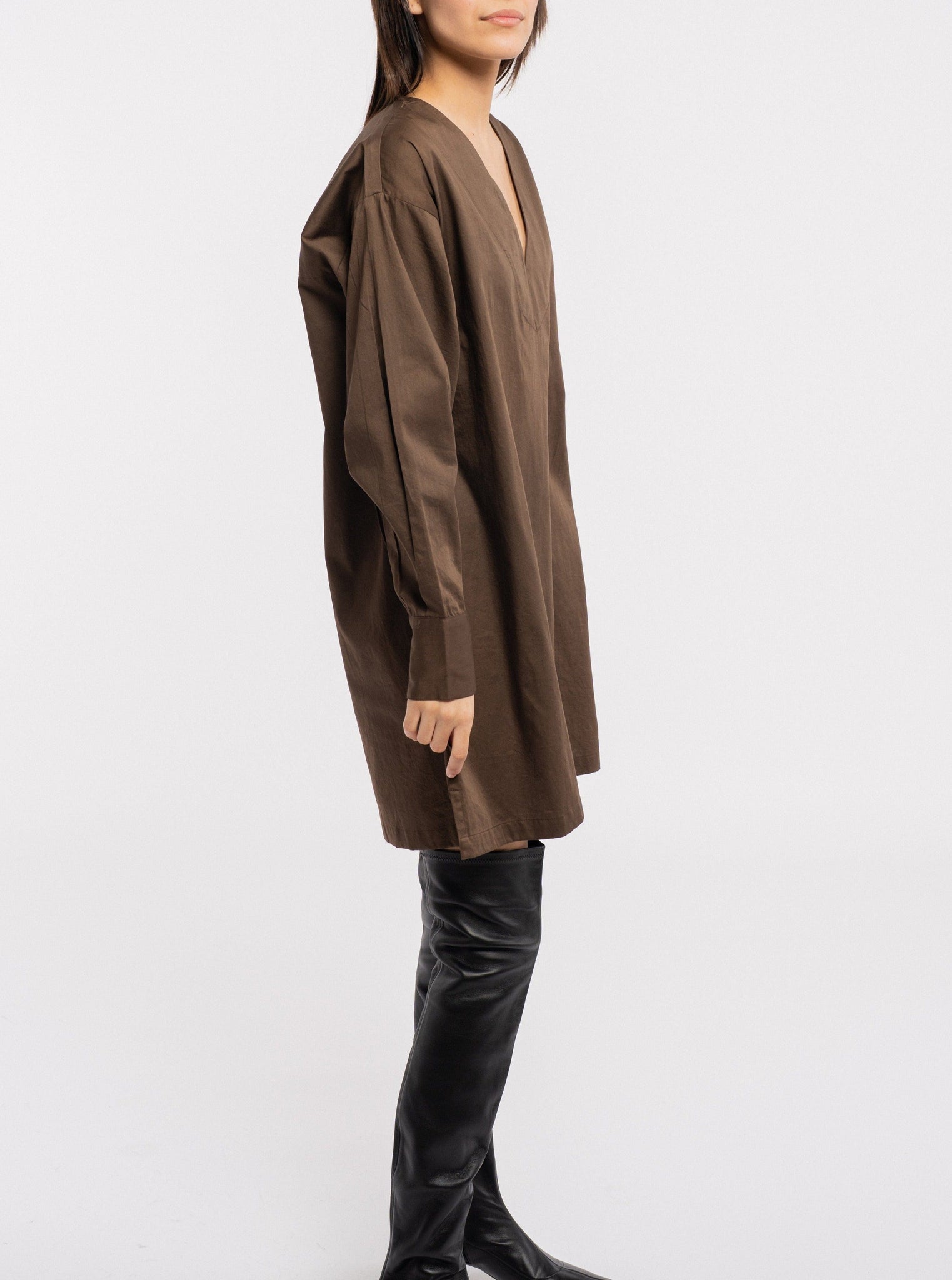 Modern Tunic Dress - Basalt Brown - pre-order