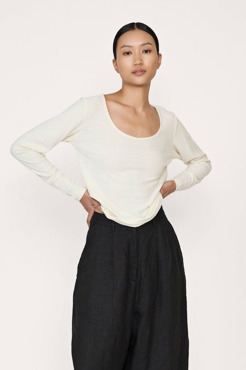 Scoop Long Sleeve - Ivory