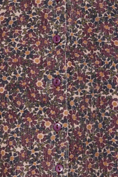 Aline Midi Skirt - Floral Corduroy