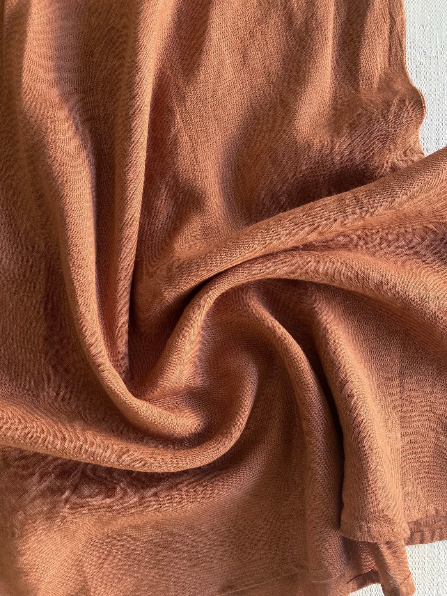 A close up of an Everyday Crop - Amber Brown fabric.