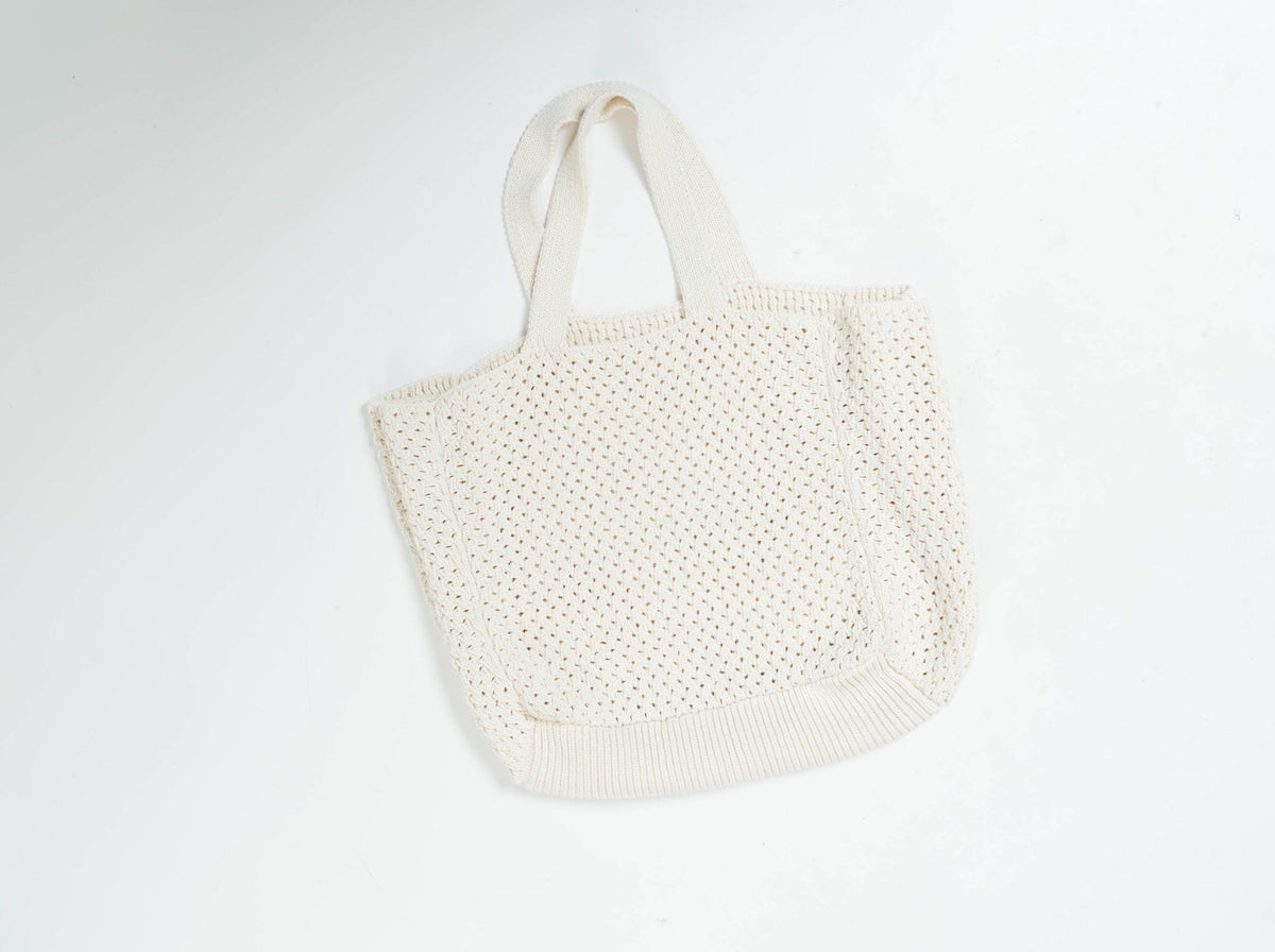 Crochet Slouchy Tote - Ivory